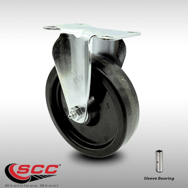 5 Inch SS Phenolic Wheel Rigid Top Plate Caster